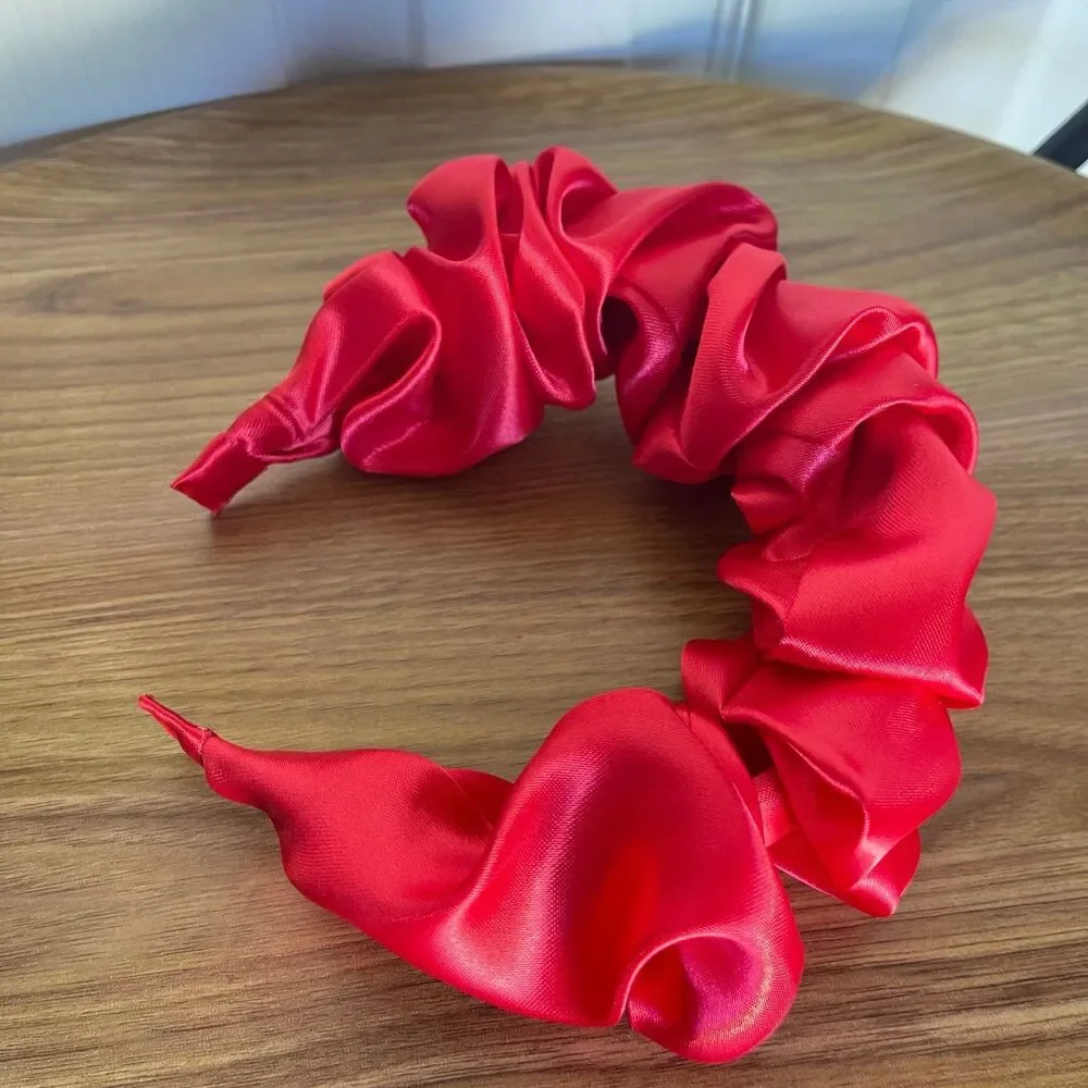 New Headband Satin Red hair accessories